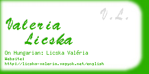 valeria licska business card