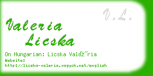 valeria licska business card